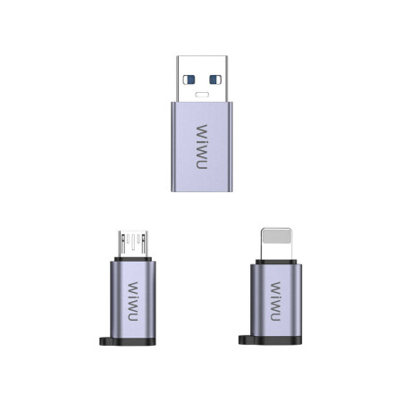 Wiwu Wi-C031 Concise Serisi 3in1 Type-C to USB-AType-CLightning Adaptör Paketi - 6