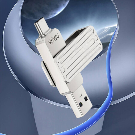 Wiwu Wi-FD001 3in1 USB3.2 Sürücü Disk USB-A + Lightning + Type-C OTG 128 GB - 16