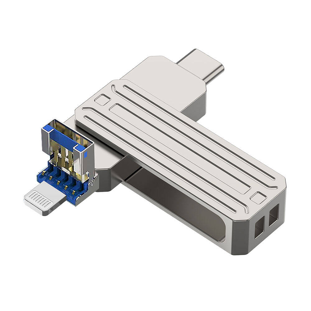 Wiwu Wi-FD001 3in1 USB3.2 Sürücü Disk USB-A + Lightning + Type-C OTG 256 GB - 1