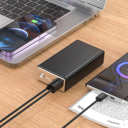 Wiwu Wi-P006 Rock LED Ekranlı Taşınabilir Powerbank PD 20W 20000mAh - 7