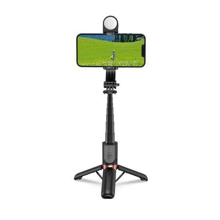 Wiwu Wi-SE011 Dolgu Işıklı Teleskopik Tripod ve Mini Selfie Çubuğu - 2