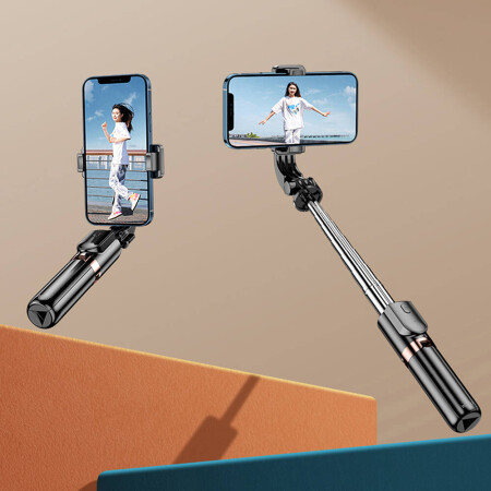 Wiwu Wi-SE011 Dolgu Işıklı Teleskopik Tripod ve Mini Selfie Çubuğu - 8