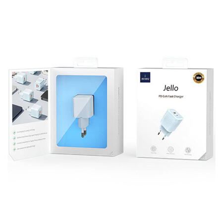 Wiwu Wi-U015 Jello Blue Serisi GaN Tech PD Hızlı Şarj Özellikli Seyahat Şarj Başlığı 35W - 7