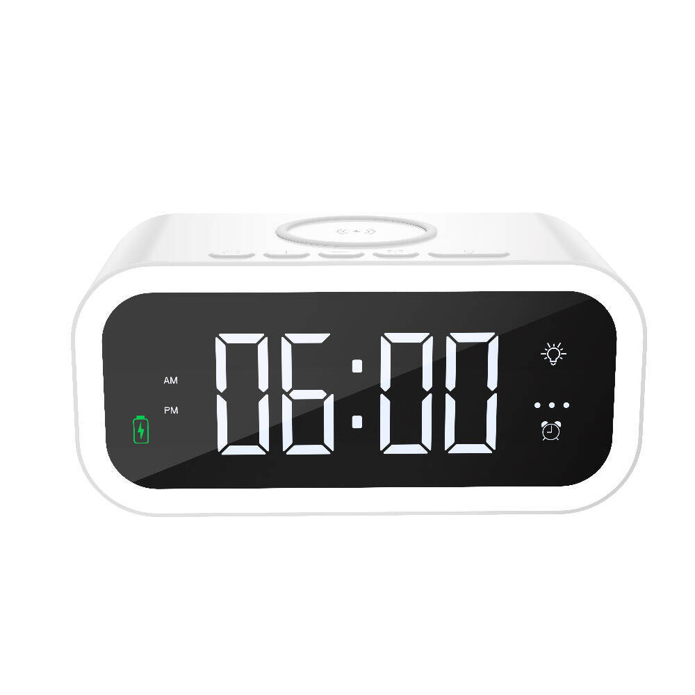 Wiwu Wi-W015 Time 4in1 Dijital Saat Alarm ve LED Işık Özellikli Wireless Şarj Aleti - 2