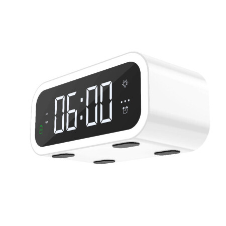 Wiwu Wi-W015 Time 4in1 Dijital Saat Alarm ve LED Işık Özellikli Wireless Şarj Aleti - 3