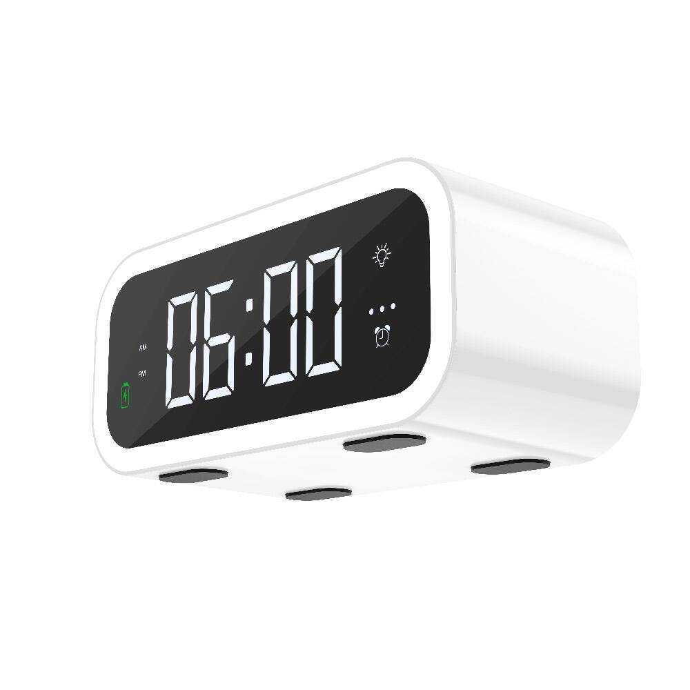 Wiwu Wi-W015 Time 4in1 Dijital Saat Alarm ve LED Işık Özellikli Wireless Şarj Aleti - 3