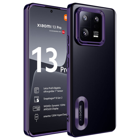 Xiaomi Mi 13 Pro Kılıf Kamera Korumalı Logo Gösteren Zore Omega Kapak - 8