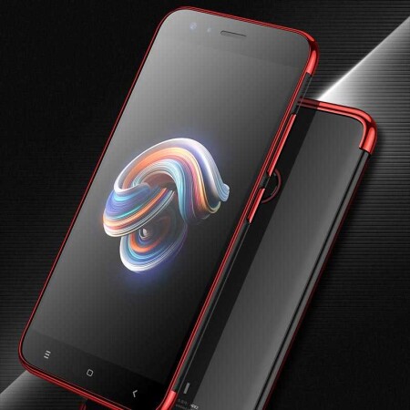 Xiaomi Mi 5x Kılıf Zore Dört Köşeli Lazer Silikon Kapak - 7