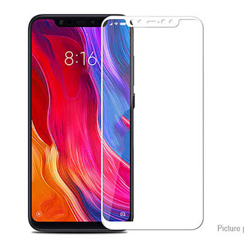 Xiaomi Mi 8 Zore Kenarları Kırılmaya Dayanıklı Cam Ekran Koruyucu - 1