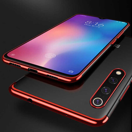 Xiaomi Mi 9 Kılıf Zore Dört Köşeli Lazer Silikon Kapak - 16