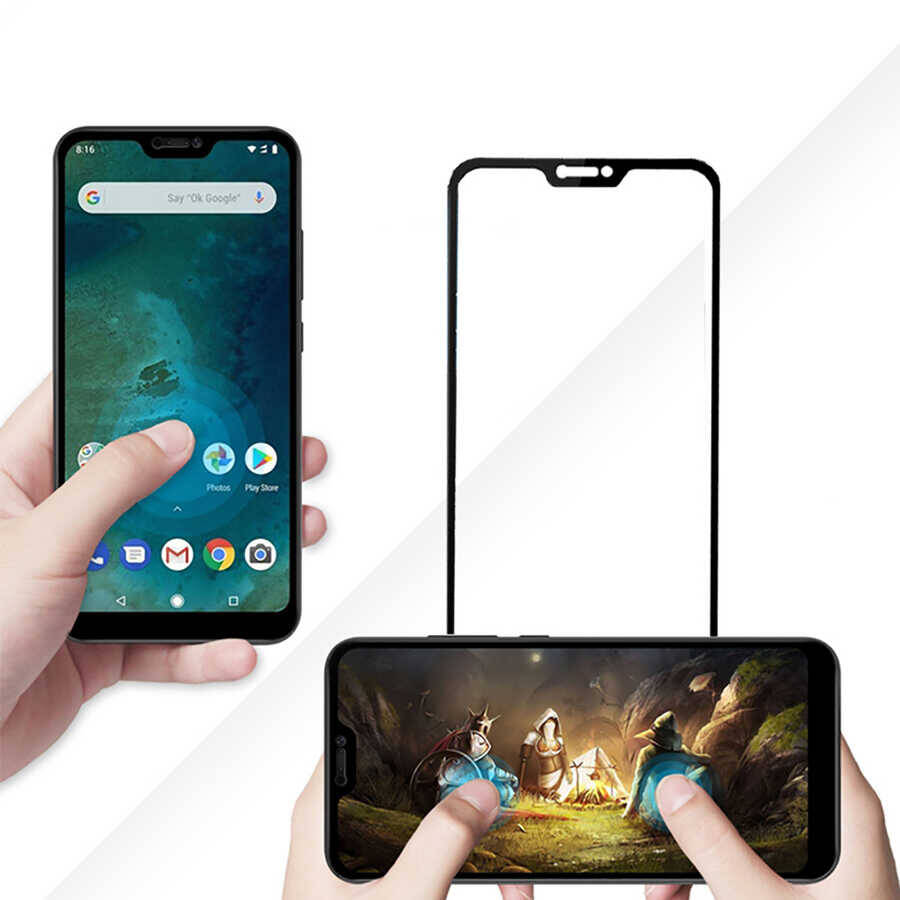 Xiaomi Mi A2 Lite Davin 5D Cam Ekran Koruyucu - 4
