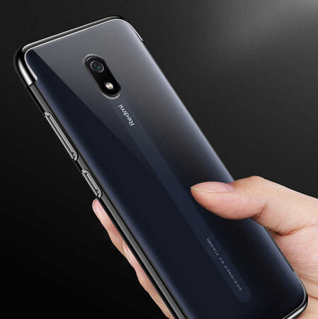 Xiaomi Redmi 8A Kılıf Zore Dört Köşeli Lazer Silikon Kapak - 10