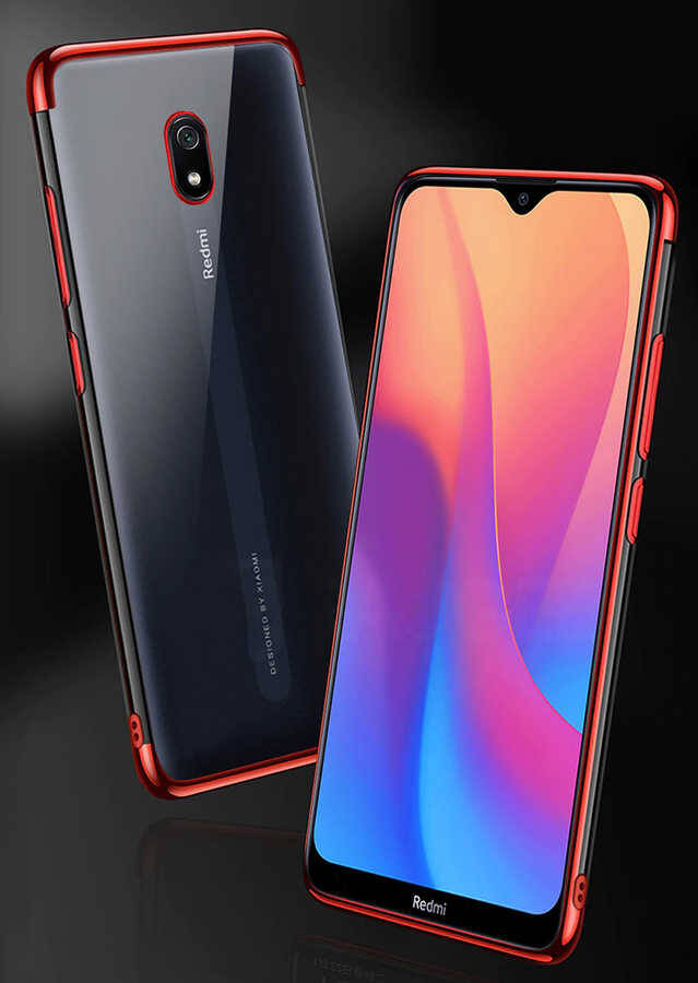 Xiaomi Redmi 8A Kılıf Zore Dört Köşeli Lazer Silikon Kapak - 13