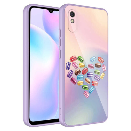 Xiaomi Redmi 9A Kılıf Kamera Korumalı Desenli Sert Silikon Zore Epoksi Kapak - 6