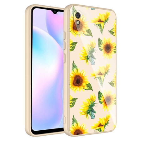 Xiaomi Redmi 9A Kılıf Kamera Korumalı Desenli Sert Silikon Zore Epoksi Kapak - 5