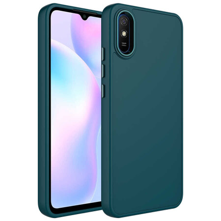 Xiaomi Redmi 9A Kılıf Metal Çerçeve ve Buton Tasarımlı Silikon Zore Luna Kapak - 8