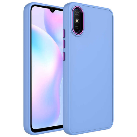 Xiaomi Redmi 9A Kılıf Metal Çerçeve ve Buton Tasarımlı Silikon Zore Luna Kapak - 20