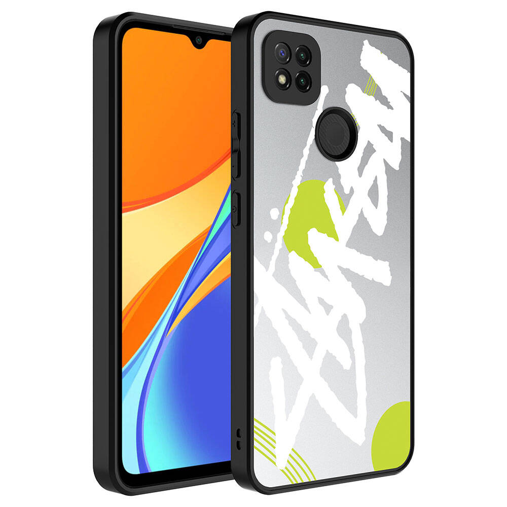 Xiaomi Redmi 9C Kılıf Aynalı Desenli Kamera Korumalı Parlak Zore Mirror Kapak - 12