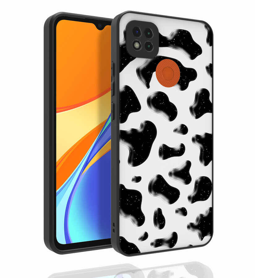 Xiaomi Redmi 9C Kılıf Desenli Kamera Korumalı Parlak Zore Nora Kapak - 5