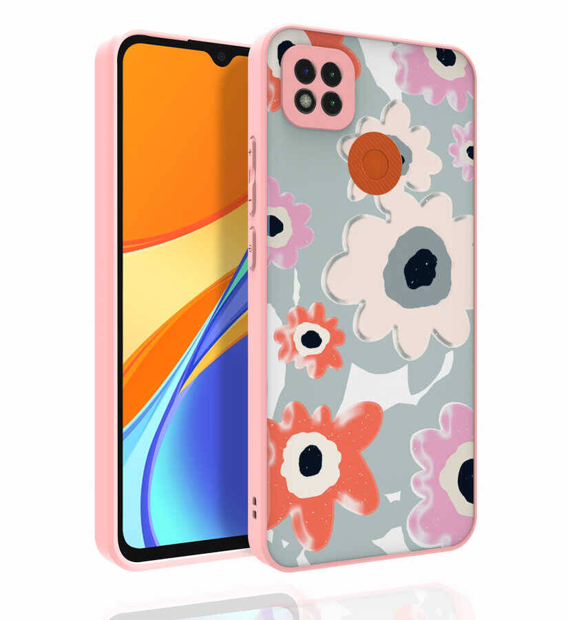 Xiaomi Redmi 9C Kılıf Desenli Kamera Korumalı Parlak Zore Nora Kapak - 2