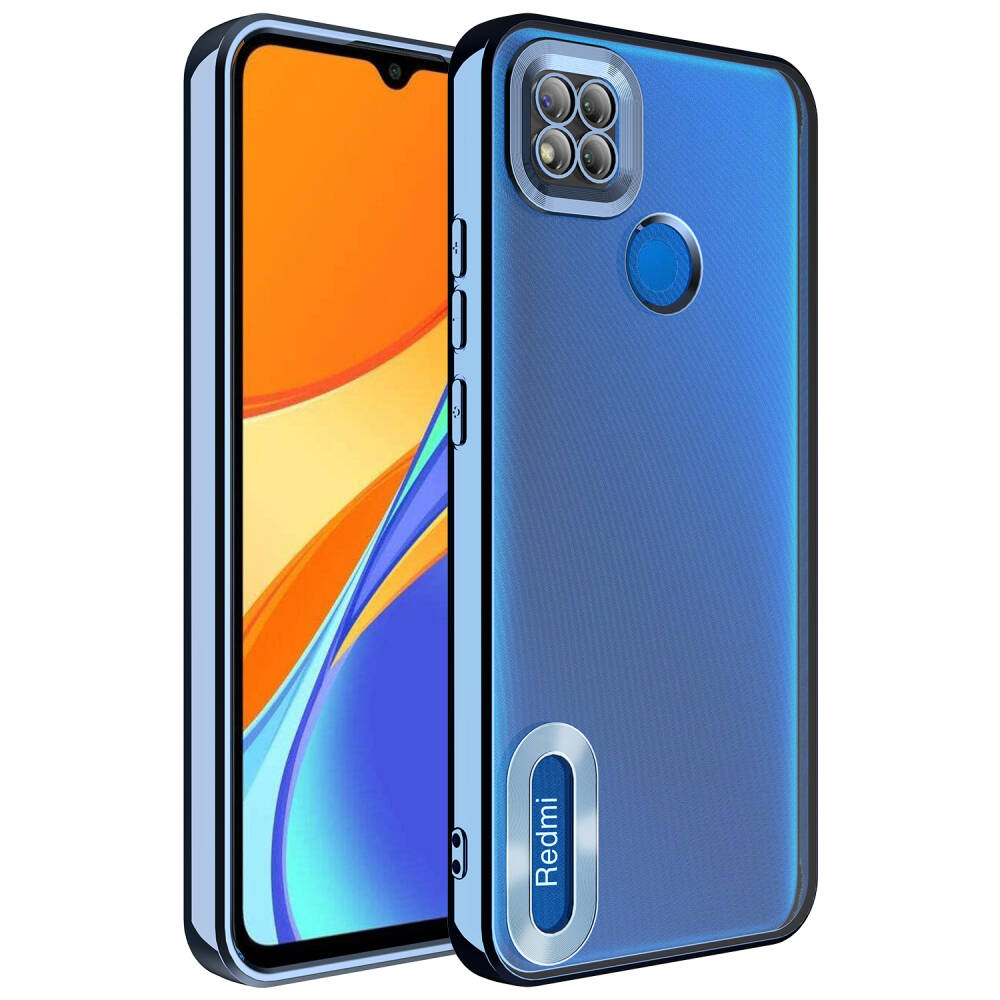 Xiaomi Redmi 9C Kılıf Kamera Korumalı Logo Gösteren Zore Omega Kapak - 13