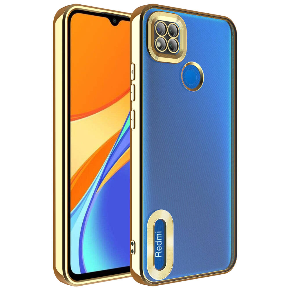 Xiaomi Redmi 9C Kılıf Kamera Korumalı Logo Gösteren Zore Omega Kapak - 12