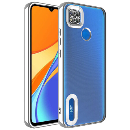 Xiaomi Redmi 9C Kılıf Kamera Korumalı Logo Gösteren Zore Omega Kapak - 11