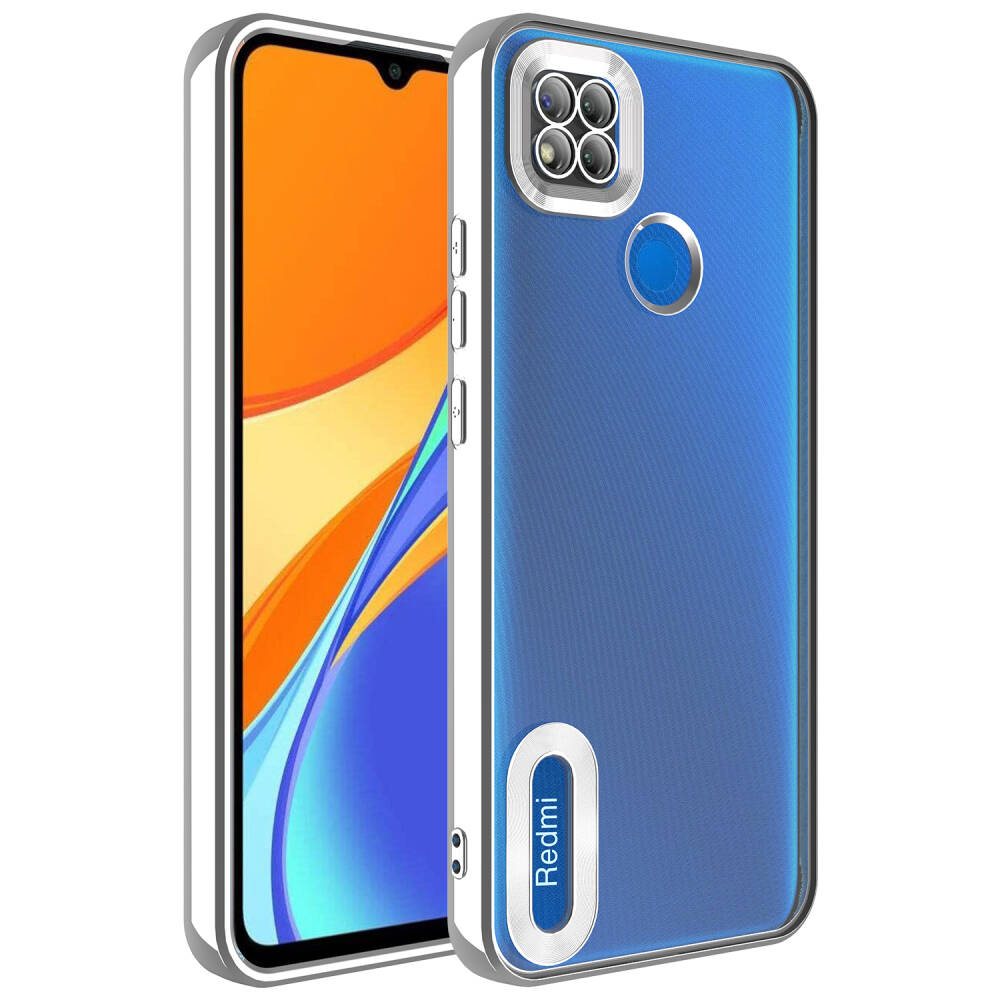 Xiaomi Redmi 9C Kılıf Kamera Korumalı Logo Gösteren Zore Omega Kapak - 11