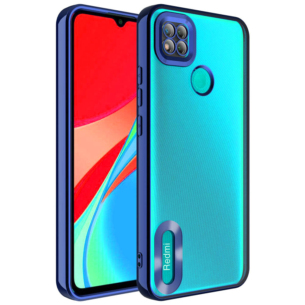 Xiaomi Redmi 9C Kılıf Kamera Korumalı Logo Gösteren Zore Omega Kapak - 9