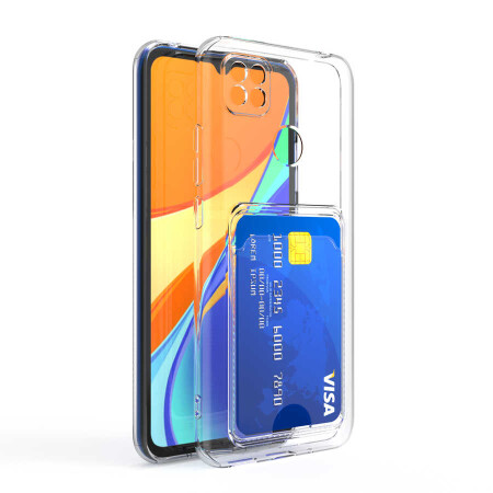 Xiaomi Redmi 9C Kılıf Kartlıklı Şeffaf Zore Setra Clear Silikon Kapak - 2