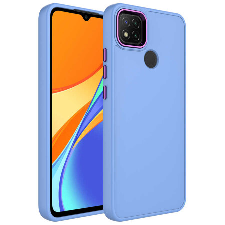 Xiaomi Redmi 9C Kılıf Metal Çerçeve ve Buton Tasarımlı Silikon Zore Luna Kapak - 6