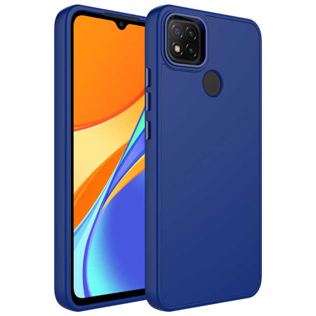 Xiaomi Redmi 9C Kılıf Metal Çerçeve ve Buton Tasarımlı Silikon Zore Luna Kapak - 5