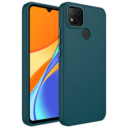 Xiaomi Redmi 9C Kılıf Metal Çerçeve ve Buton Tasarımlı Silikon Zore Luna Kapak - 4