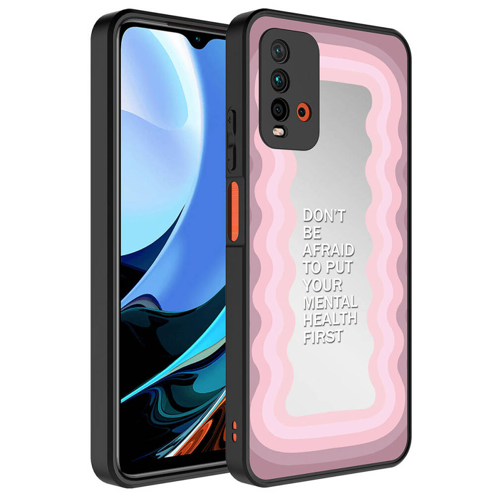 Xiaomi Redmi 9T Kılıf Aynalı Desenli Kamera Korumalı Parlak Zore Mirror Kapak - 1