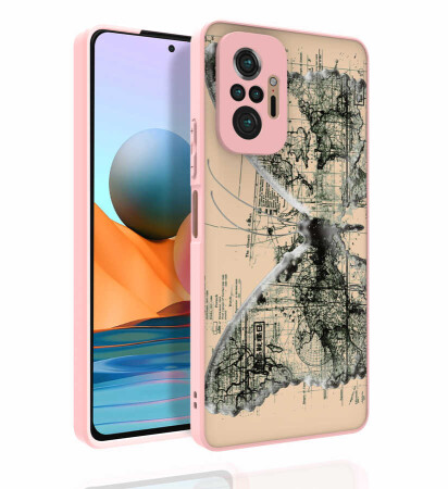 Xiaomi Redmi Note 10 Pro Kılıf Desenli Kamera Korumalı Parlak Zore Nora Kapak - 9