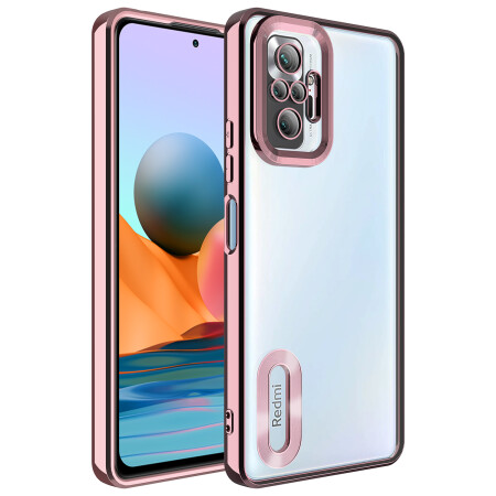 Xiaomi Redmi Note 10 Pro Kılıf Kamera Korumalı Logo Gösteren Zore Omega Kapak - 8