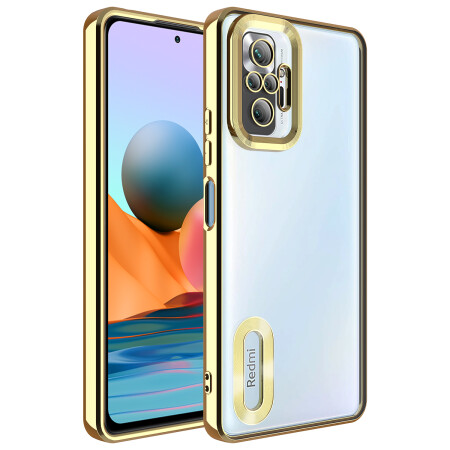 Xiaomi Redmi Note 10 Pro Kılıf Kamera Korumalı Logo Gösteren Zore Omega Kapak - 3