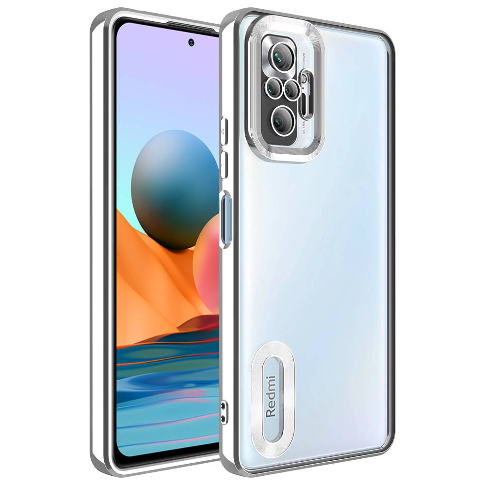 Xiaomi Redmi Note 10 Pro Kılıf Kamera Korumalı Logo Gösteren Zore Omega Kapak - 2