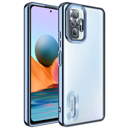 Xiaomi Redmi Note 10 Pro Kılıf Kamera Korumalı Logo Gösteren Zore Omega Kapak - 11