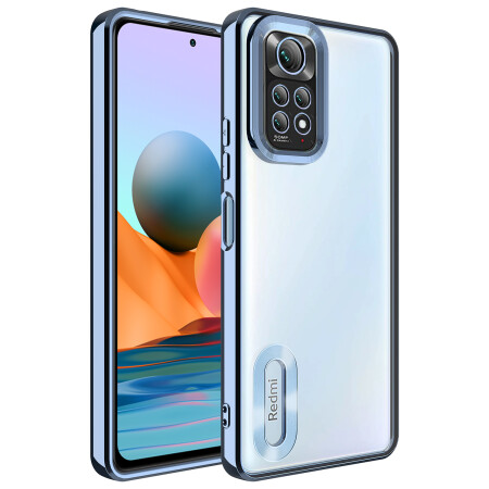 Xiaomi Redmi Note 11 Global Kılıf Kamera Korumalı Logo Gösteren Zore Omega Kapak - 5