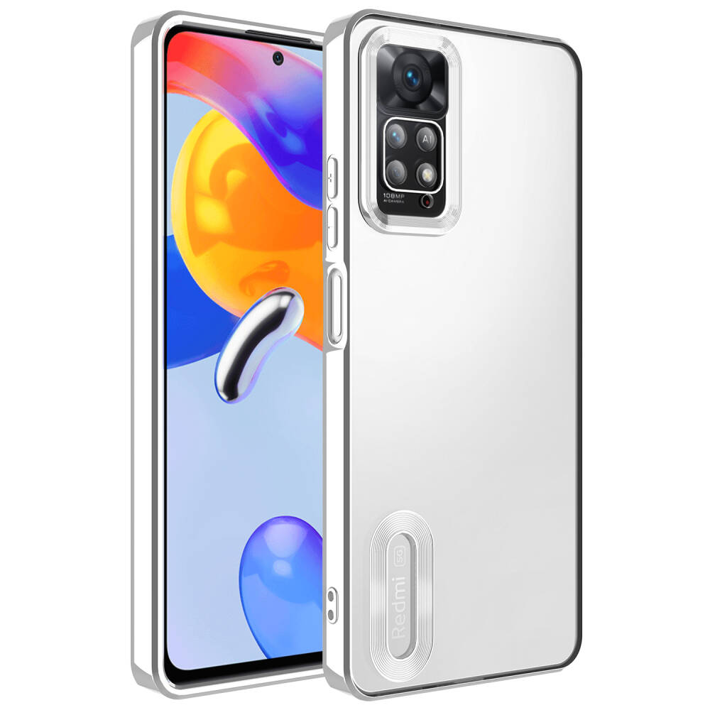 Xiaomi Redmi Note 11 Pro 5G Kılıf Kamera Korumalı Logo Gösteren Zore Omega Kapak - 9