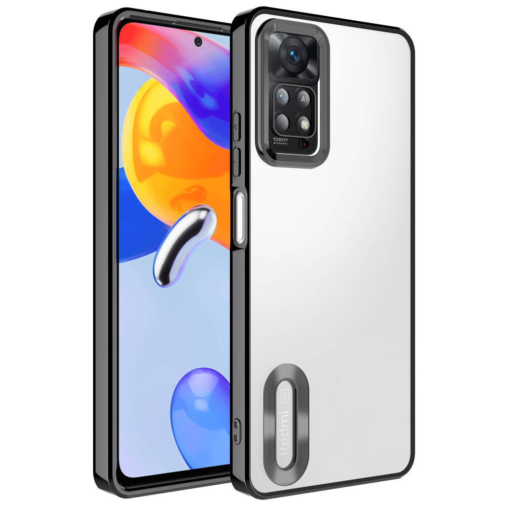 Xiaomi Redmi Note 11 Pro 5G Kılıf Kamera Korumalı Logo Gösteren Zore Omega Kapak - 24