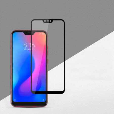 Xiaomi Redmi Note 6 Pro Zore Kenarları Kırılmaya Dayanıklı Cam Ekran Koruyucu - 1