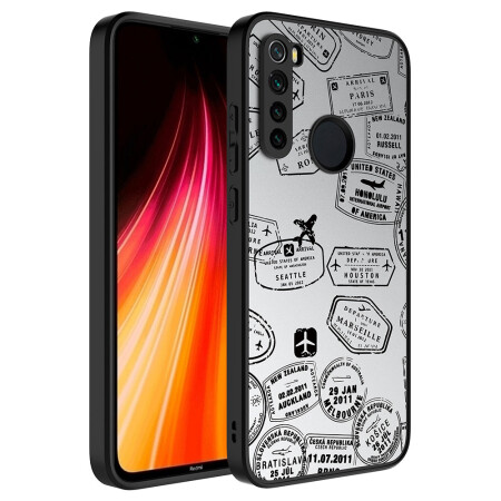 Xiaomi Redmi Note 8 Kılıf Aynalı Desenli Kamera Korumalı Parlak Zore Mirror Kapak - 3