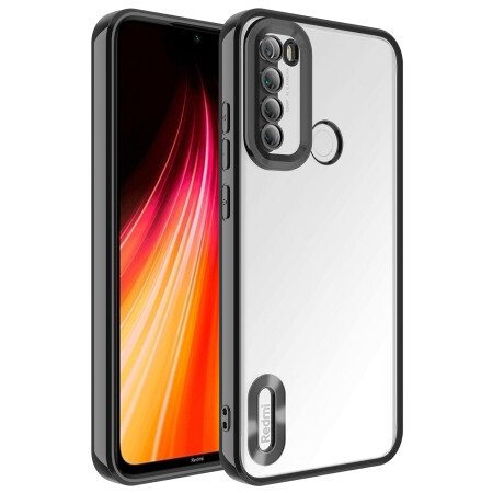 Xiaomi Redmi Note 8 Kılıf Kamera Korumalı Logo Gösteren Zore Omega Kapak - 8