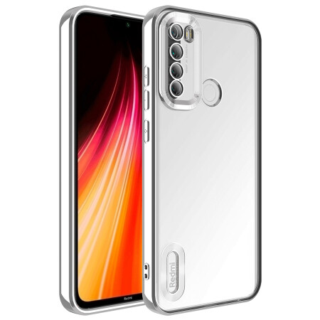 Xiaomi Redmi Note 8 Kılıf Kamera Korumalı Logo Gösteren Zore Omega Kapak - 3