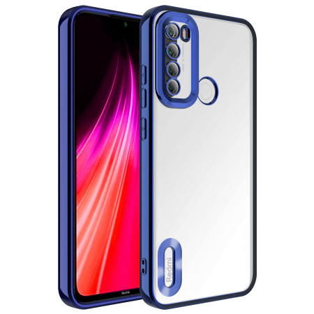 Xiaomi Redmi Note 8 Kılıf Kamera Korumalı Logo Gösteren Zore Omega Kapak - 1