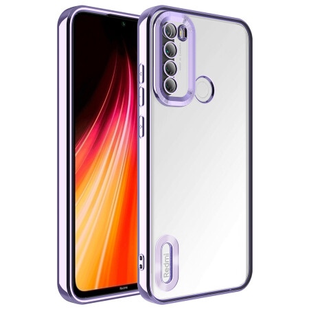 Xiaomi Redmi Note 8 Kılıf Kamera Korumalı Logo Gösteren Zore Omega Kapak - 25