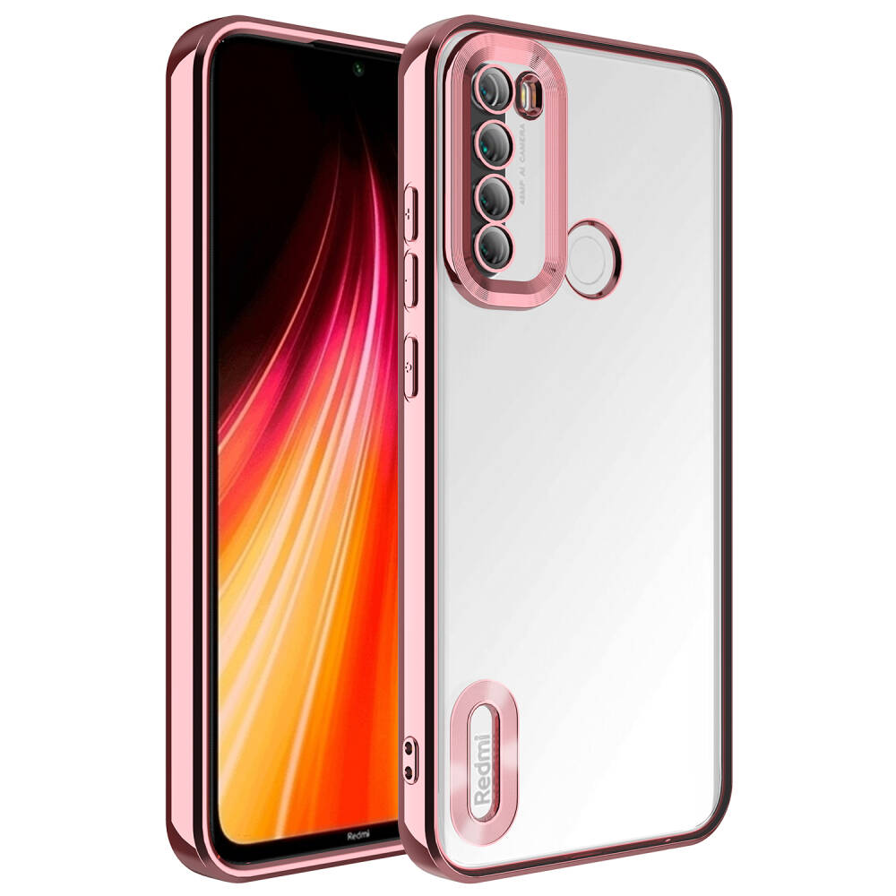 Xiaomi Redmi Note 8 Kılıf Kamera Korumalı Logo Gösteren Zore Omega Kapak - 22