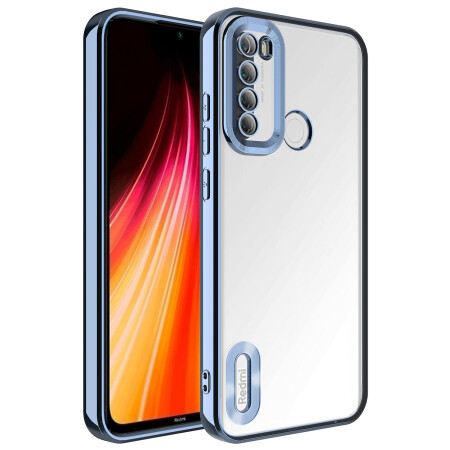 Xiaomi Redmi Note 8 Kılıf Kamera Korumalı Logo Gösteren Zore Omega Kapak - 21